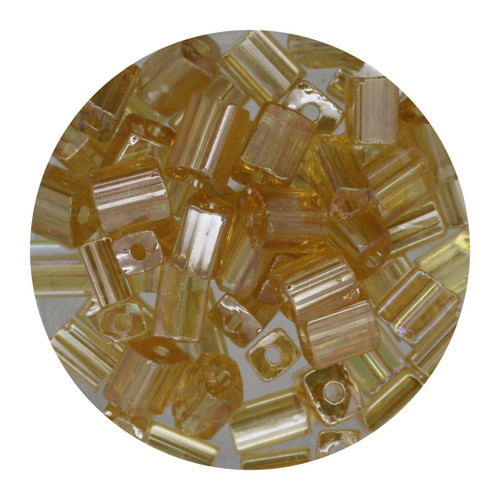 Rectangle Beads 5mm x 3mm Czech Glass Light Topaz Luster
