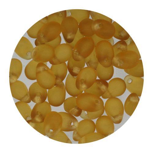 6x4mm Czech Glass Teardrop Matte Topaz