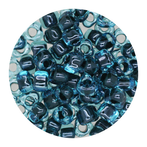 5/0 Japanese Glass Triangle Beads Lined Aqua/Teal