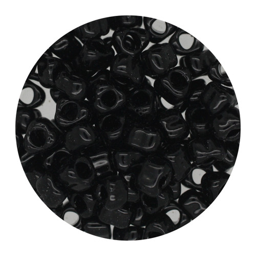 5/0 Japanese Glass Triangle Beads Opaque Black