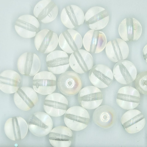 8mm Rainbow Glass Czech Beads Crystal