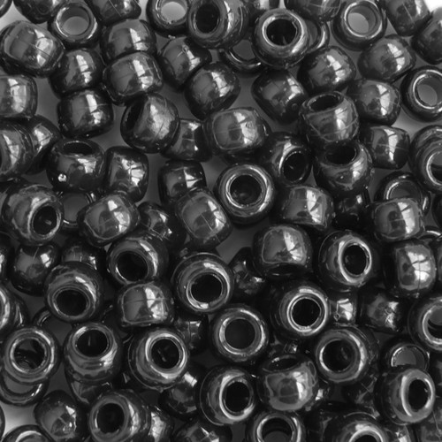 Crow Pony Bead Black Opaque