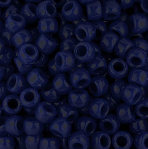 Crow Pony Bead Navy Blue Opaque