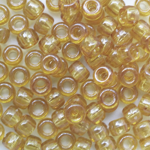 Crow Pony Bead Champagne Transparent