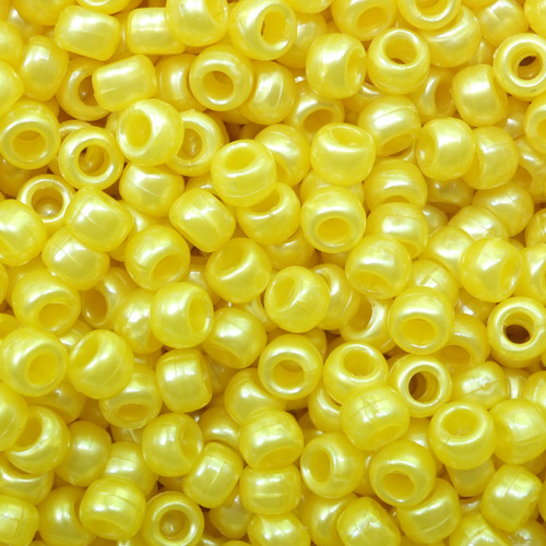 Crow Pony Bead Yellow Pearl Crow Pony Bead Yellow Pearl