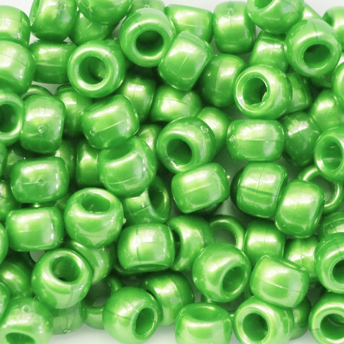 Crow Pony Bead Green Pearl