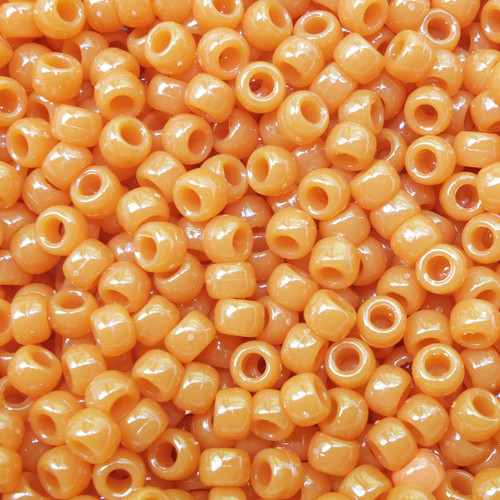 Crow Pony Bead Pumpkin Orange Opaque