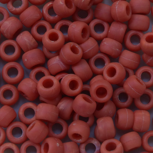 Crow Pony Bead Cinnabar Matte Frosted