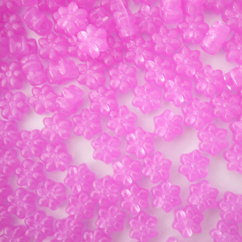 Flower Pony Bead Pink Nightglow