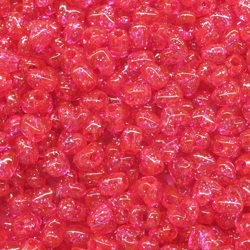 Heart Pony Bead Pink Glitter Sparkle Heart Pony Bead Pink Glitter Sparkle
