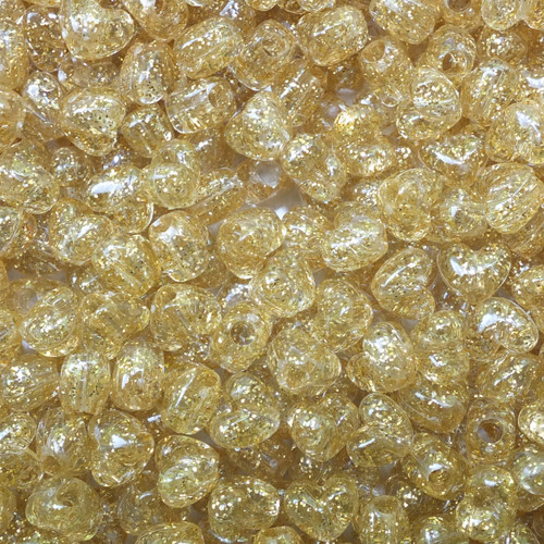 Heart Pony Bead Gold Glitter Sparkle Heart Pony Bead Gold Glitter Sparkle