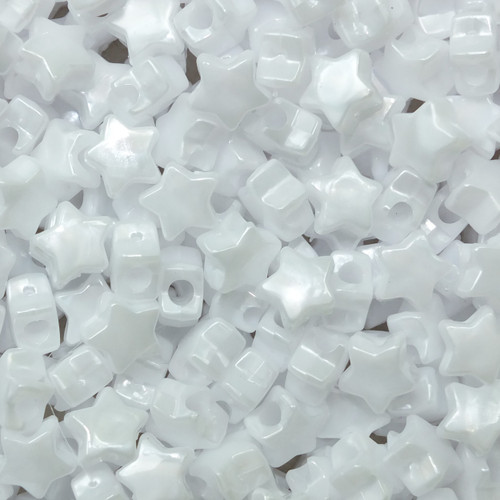 Star Pony Bead White Pearl