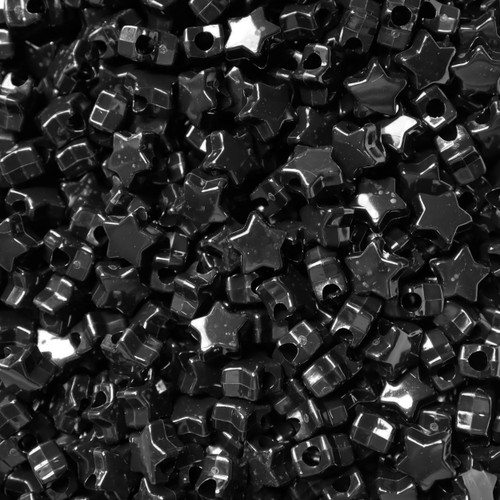 Star Pony Bead Black Opaque Star Pony Bead Black Opaque