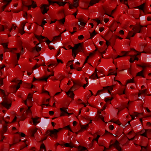 Star Pony Bead Red Opaque Star Pony Bead Red Opaque