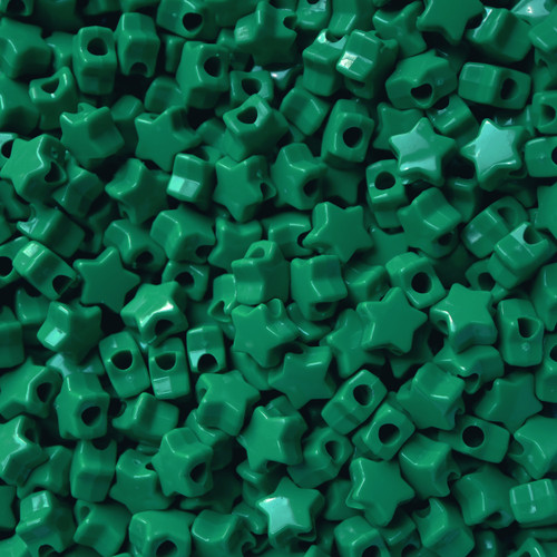 Star Pony Bead Green Opaque Star Pony Bead Green Opaque