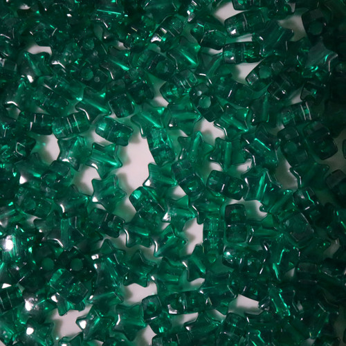 Star Pony Bead Green Transparent Star Pony Bead Green Transparent