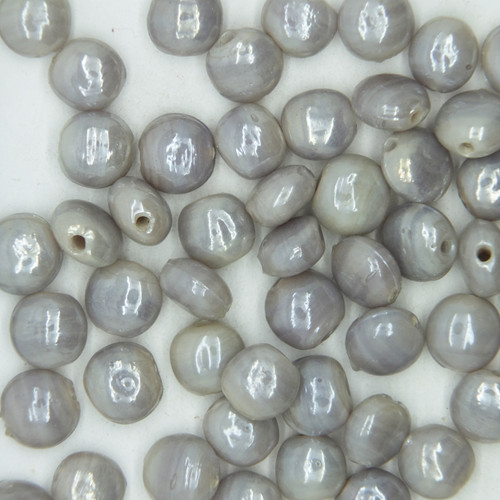 Glass Lentil Beads Lavender Opaque 7mm pk/50