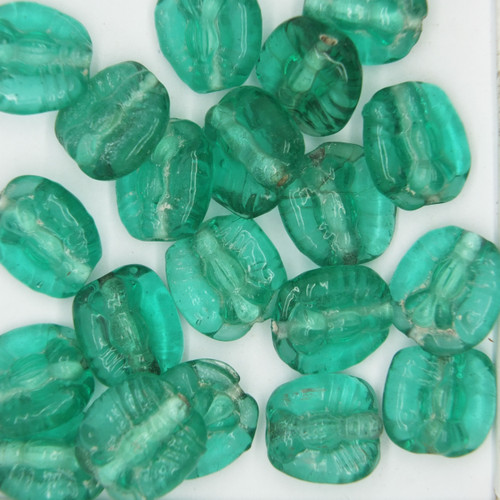 Glass Butterfly Beads Teal Transparent 14mm pk/20