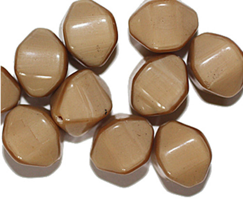 Honey Bicone Czech Pressed Glass Beads 15mm pk/10