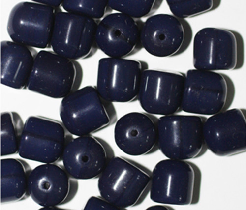 Cobalt Dome Czech Pressed Glass Beads 10mm pk/30