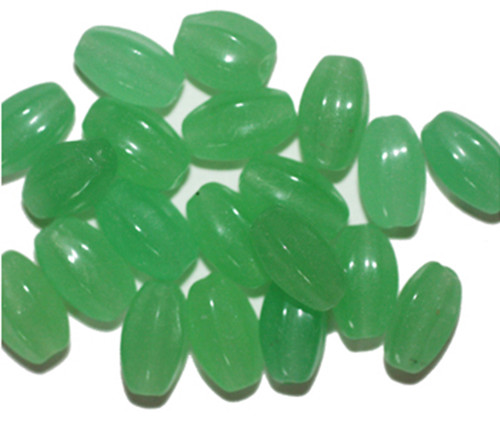 Lime Opal Oval Czech Pressed Glass Beads 8x12mm pk/20