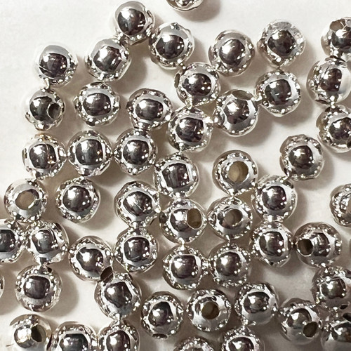 4mm Smooth Round Silver Sterling Silver Beads Pk/100