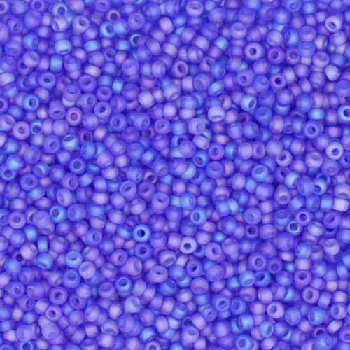 11/0 Czech Glass Seed Beads Matte Rainbow Royal Blue 11/0 Czech Glass Seed Beads Matte Rainbow Royal Blue