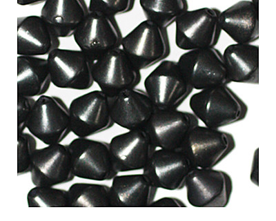 6mm Pyramid Pewter Metalized Plastic Beads Pk/50