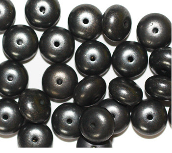 6x10 Rondel Pewter Metalized Plastic Beads Pk/30