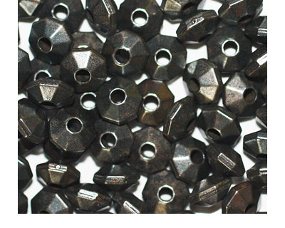 3mm Octa Pewter Metalized Plastic Beads Pk/100