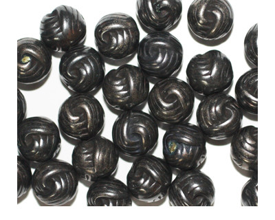 10mm Knot Pewter Metalized Plastic Beads Pk/30