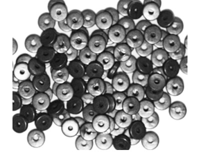 1x5mm Heishi Pewter Metalized Plastic Beads Pk/125