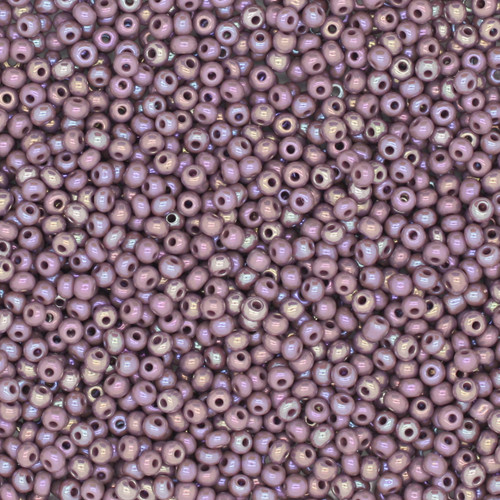 11/0 Czech Glass Seed Beads Opaque Rainbow Purple