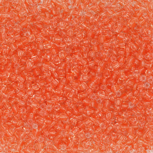 11/0 Czech Glass Seed Beads Transparent Clear Red Pinstripe 11/0 Czech Glass Seed Beads Transparent Clear Red Pinstripe