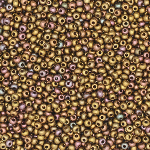 11/0 Czech Glass Seed Beads Opaque Rainbow Gold 11/0 Czech Glass Seed Beads Opaque Rainbow Gold
