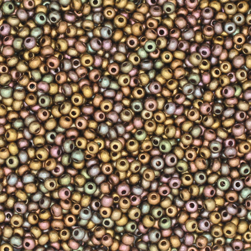 11/0 Czech Glass Seed Beads Opaque Rainbow Purple Gold 11/0 Czech Glass Seed Beads Opaque Rainbow Purple Gold
