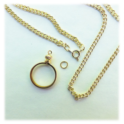 Penny USA 1 Cent Gold Tone Link Necklace Kit