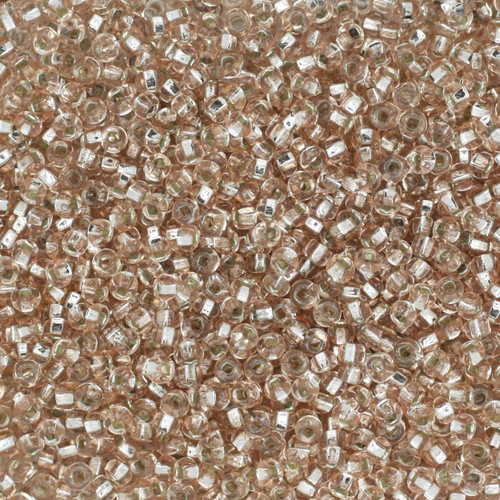 10/0 Czech Glass Seed Beads Pale Pink Silver Lined