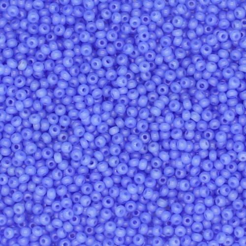 12/0 Czech Glass Seed Beads Opal Blue