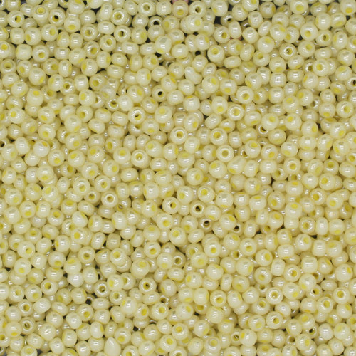 12/0 Czech Glass Seed Beads Pearl Yellow