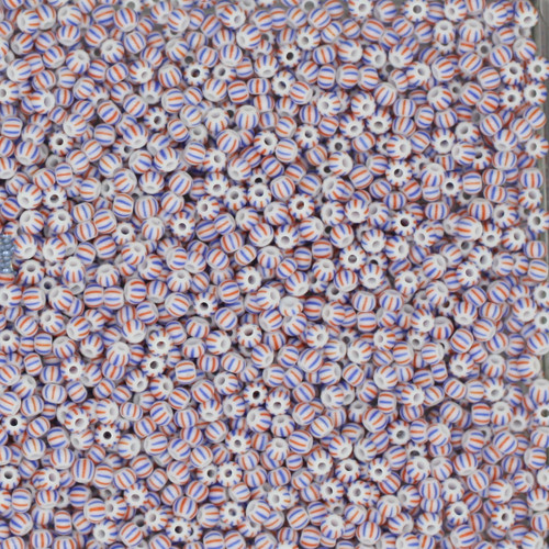 12/0 Czech Glass Seed Beads Opaque Red/White/Blue 12/0 Czech Glass Seed Beads Opaque Red/White/Blue