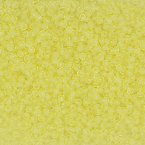 12/0 Czech Glass Seed Beads Opal Yellow