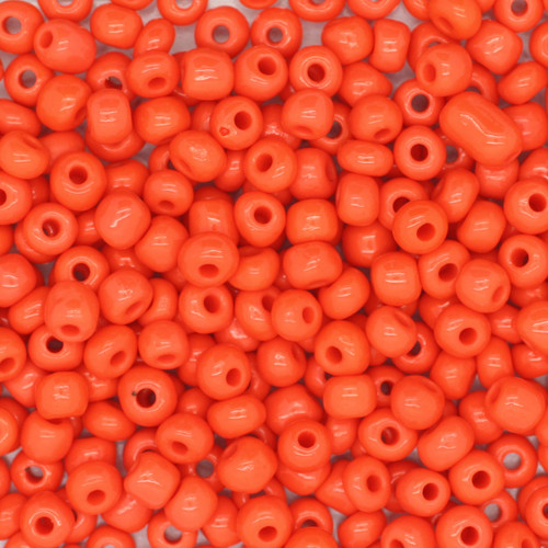 6/0 Czech Glass Seed Beads Opaque Dark Orange 6/0 Czech Glass Seed Beads Opaque Dark Orange