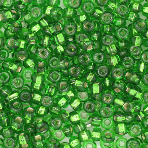 6/0 Czech Glass Seed Beads Silver Lined Light Green 6/0 Czech Glass Seed Beads Silver Lined Light Green