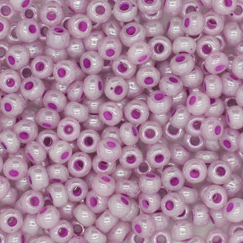 6/0 Czech Glass Seed Beads Pearl Dark Lavender