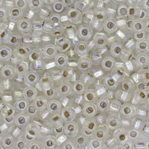 6/0 Czech Glass Seed Beads Silver Lined Rainbow Crystal 6/0 Czech Glass Seed Beads Silver Lined Rainbow Crystal