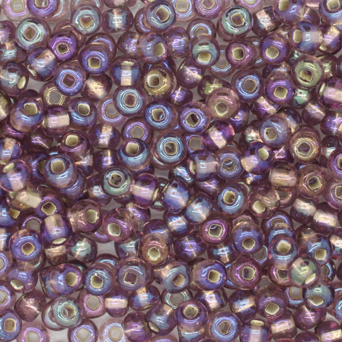 6/0 Czech Glass Seed Beads Silver Lined Rainbow Light Purple 6/0 Czech Glass Seed Beads Silver Lined Rainbow Light Purple
