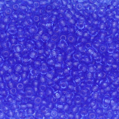8/0 Czech Glass Seed Beads Transparent Light Bluie