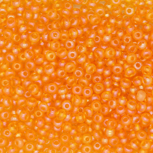 8/0 Czech Glass Seed Beads Transparent Rainbow Light Orange 8/0 Czech Glass Seed Beads Transparent Rainbow Light Orange
