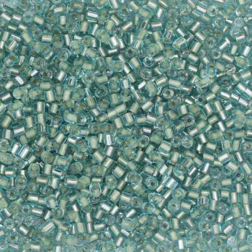 11/0 2-Cut Czech Seed Beads Silver Lined Light Aqua Blue